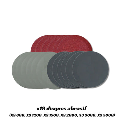 Lot de Disques Abrasifs - Rénovation Optique - D. 7,5cm